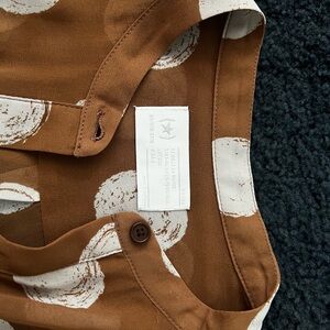 Chic Brown and White Maxi Dress